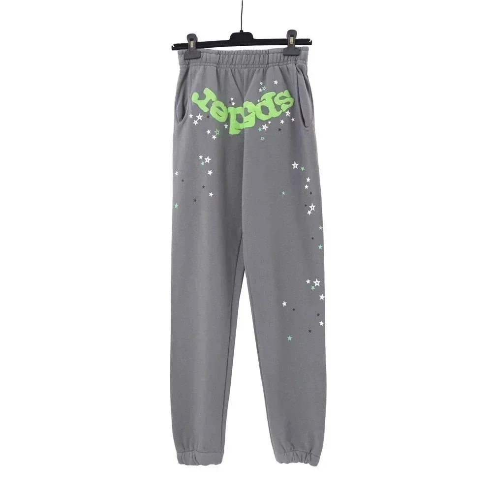 Unisex Grey 'Spades' Star Print Sweatpants