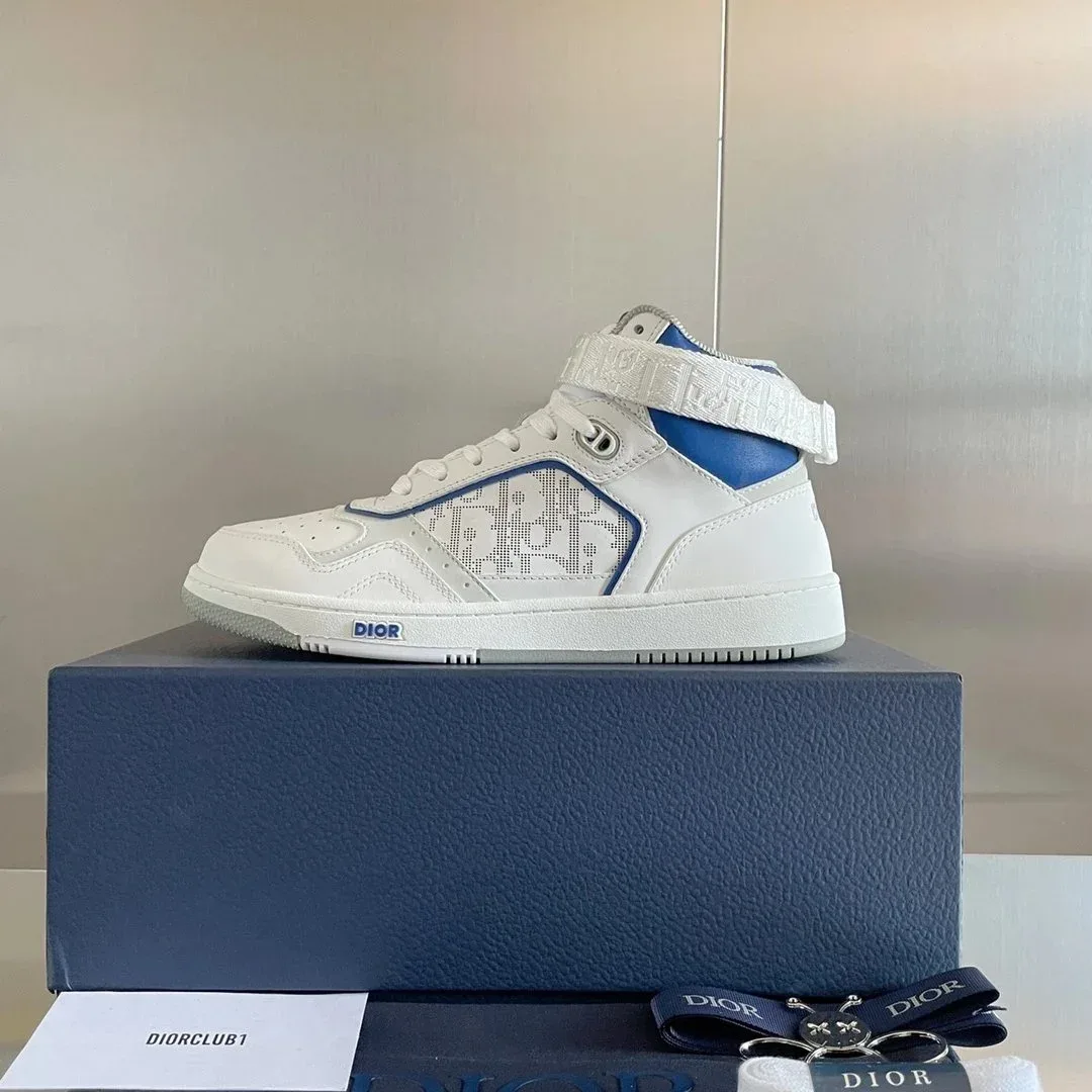 Dior Air Force 1 White/Blue Sneakers