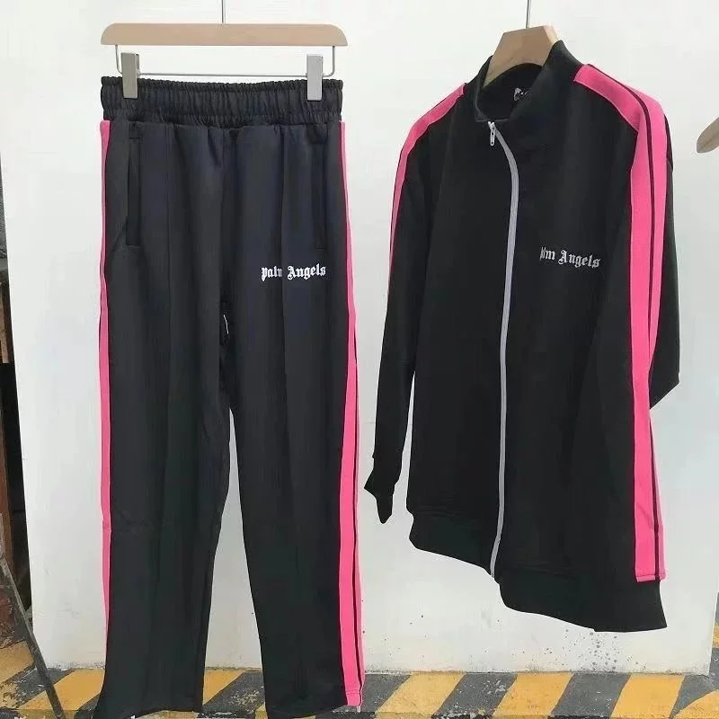 Palm Angels Palm City Black & Pink Tracksuit Set