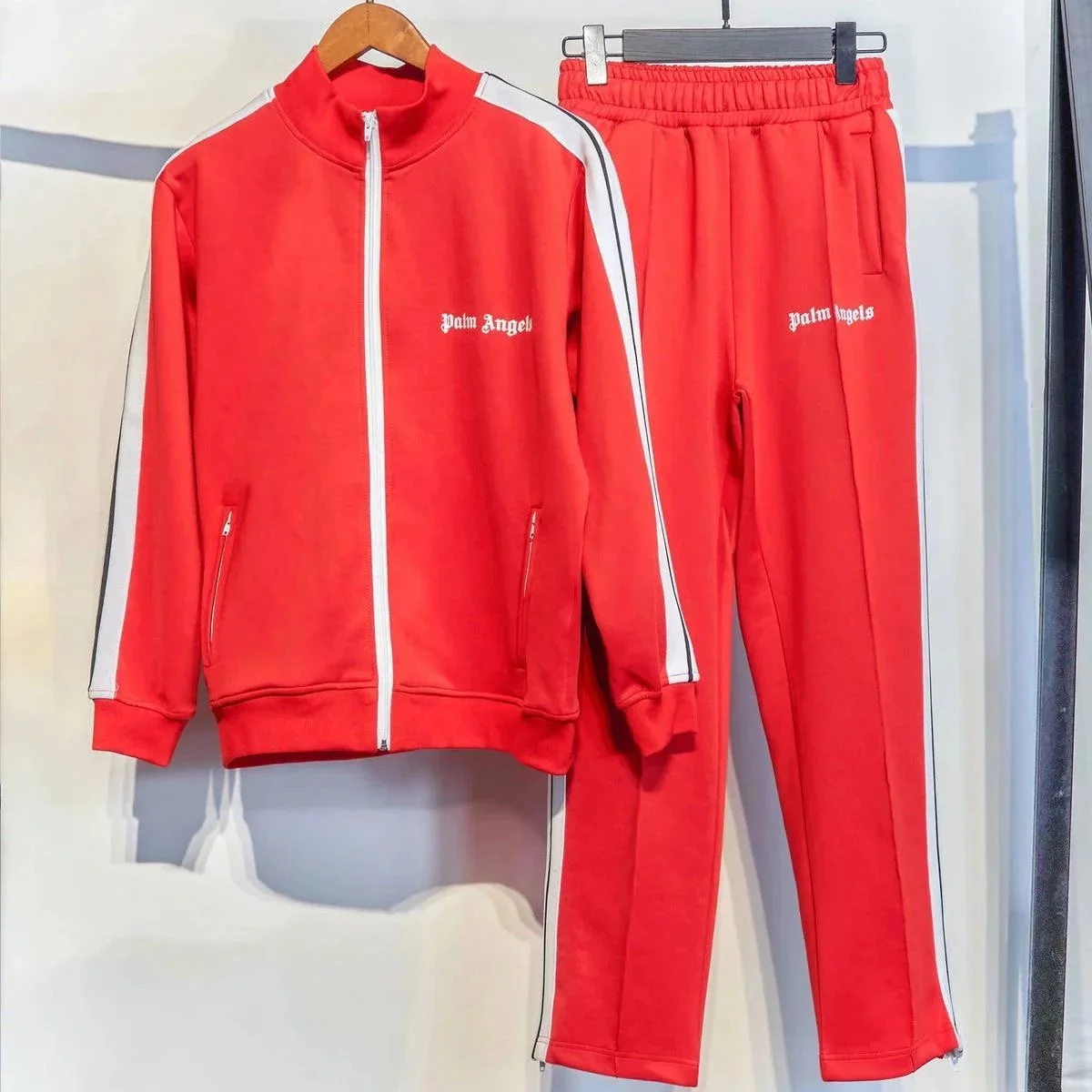 Palm Angels Track Red & White Co-ord Set