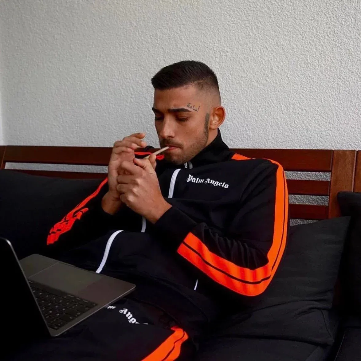 Palm Angels Track Black/Orange Suit