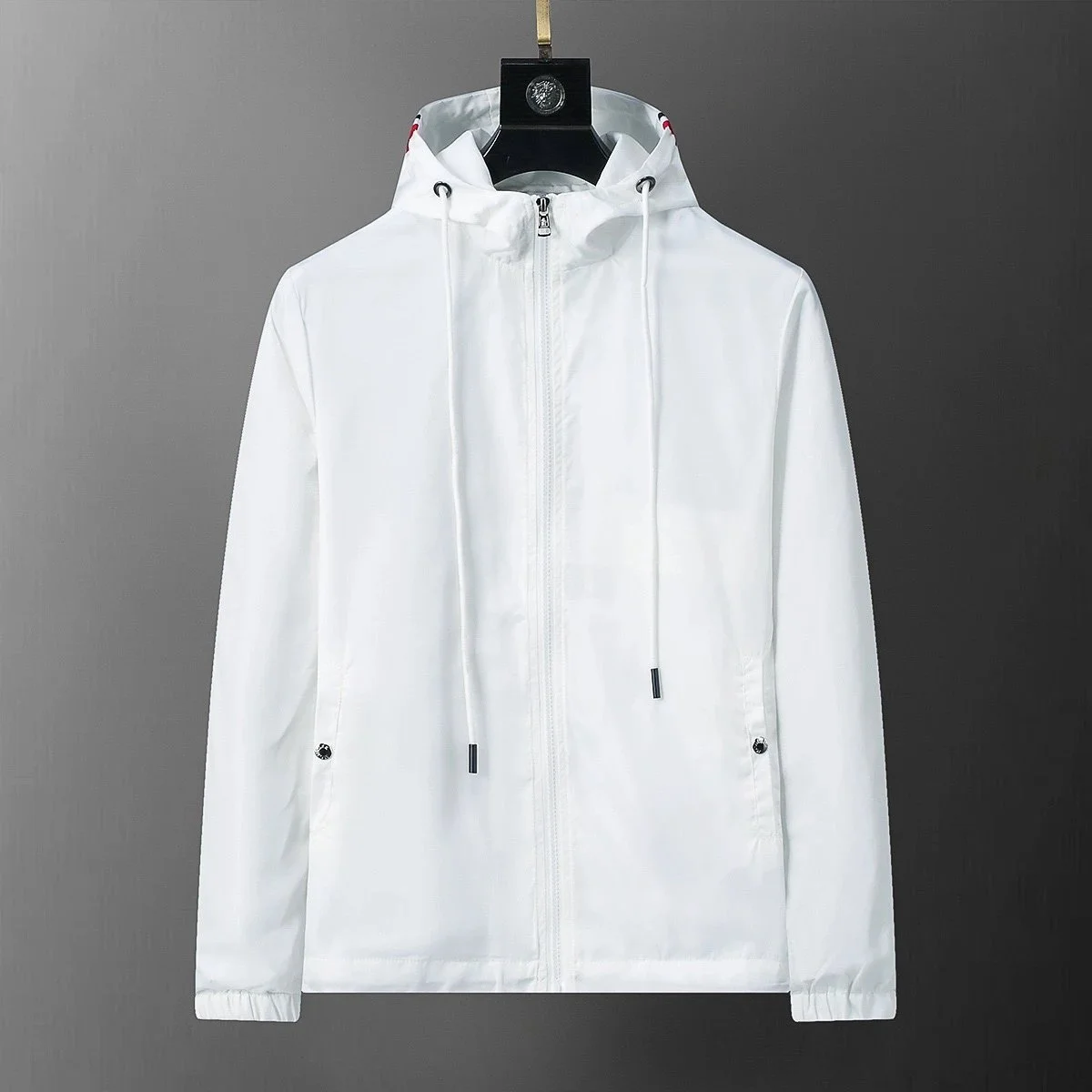 White Lightweight Windbreaker Jacket