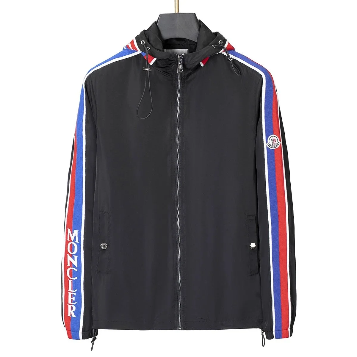 Moncler BB-038 Black & Red Striped Windbreaker Jacket