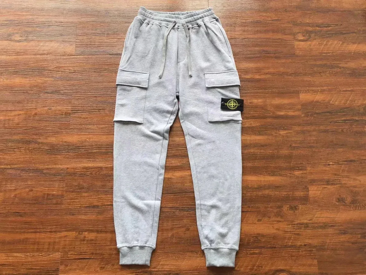 Stone Island 68-15 Grey Cargo Sweatpants
