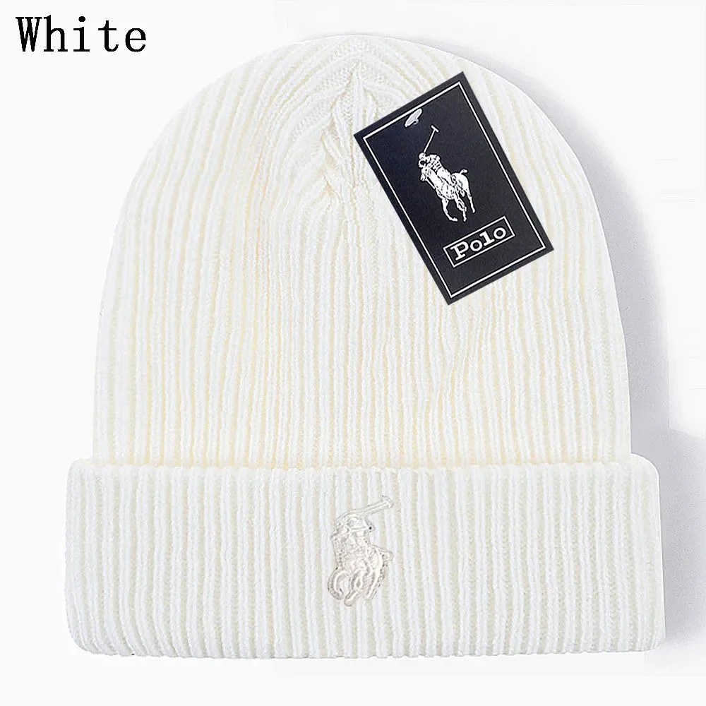 Polo Ralph Lauren White Pony Beanie Hat