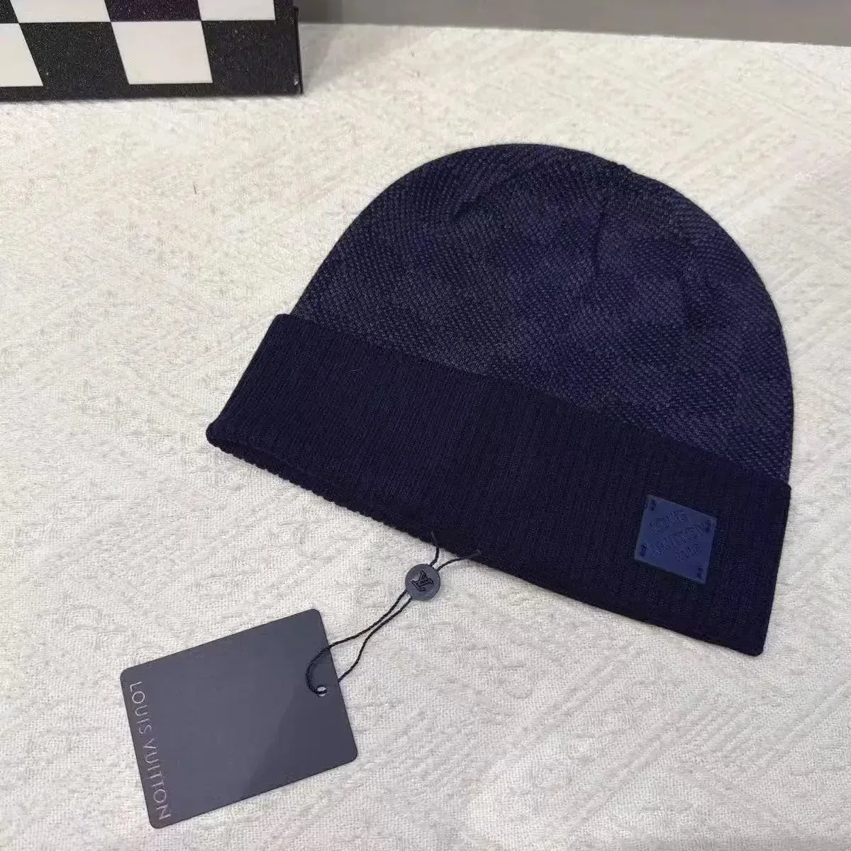 Louis Vuitton Beanie Navy Wool Headwear