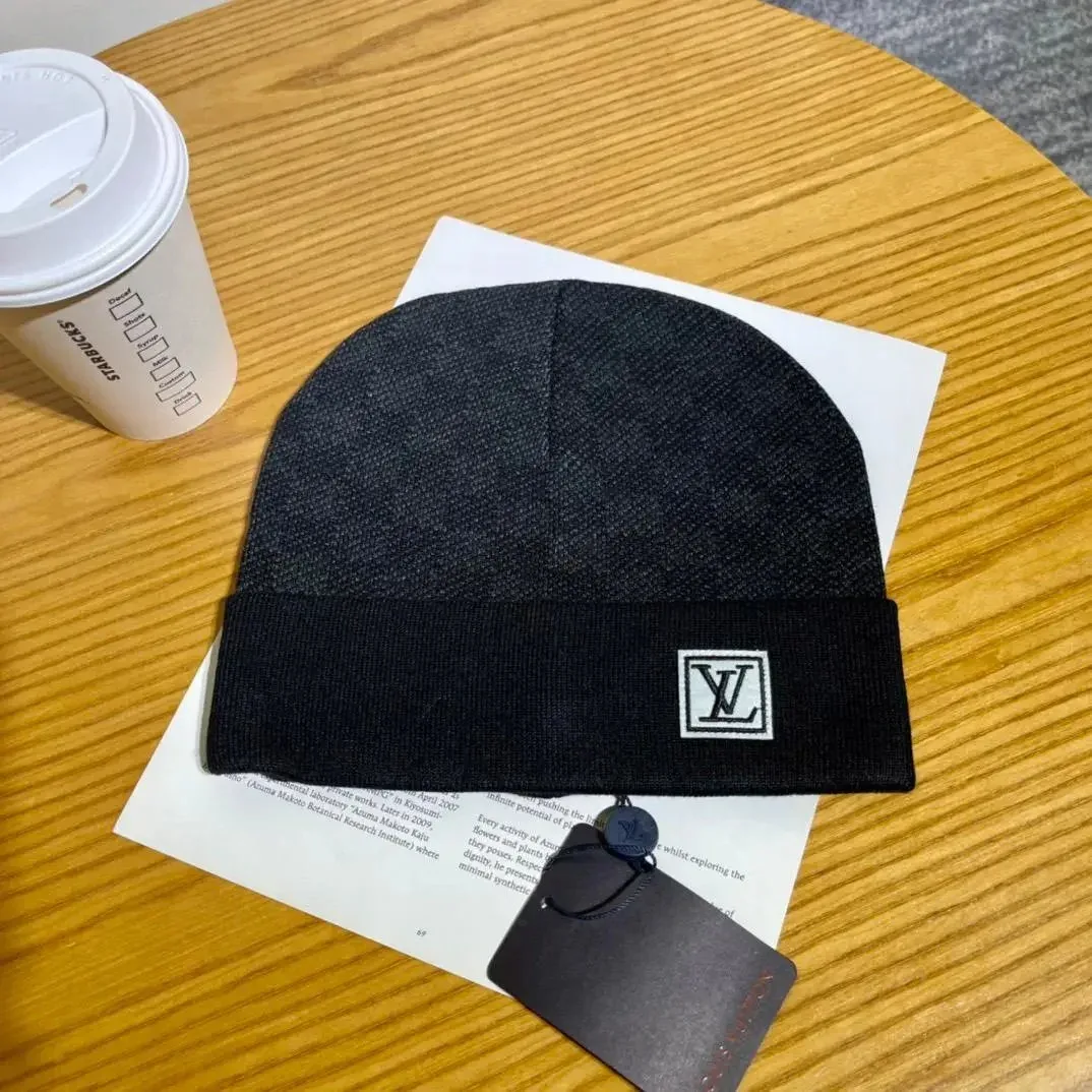 Louis Vuitton LV Monogram Beanie Black Headwear