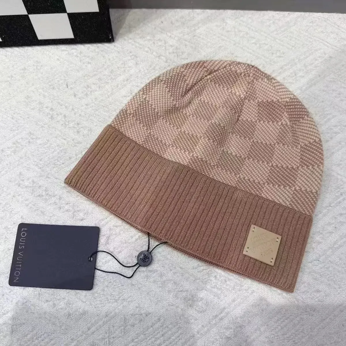 Louis Vuitton Beanie Argyle Pattern Winter Hat