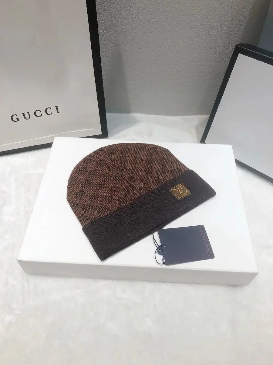 Louis Vuitton LV Monogram Beanie Brown