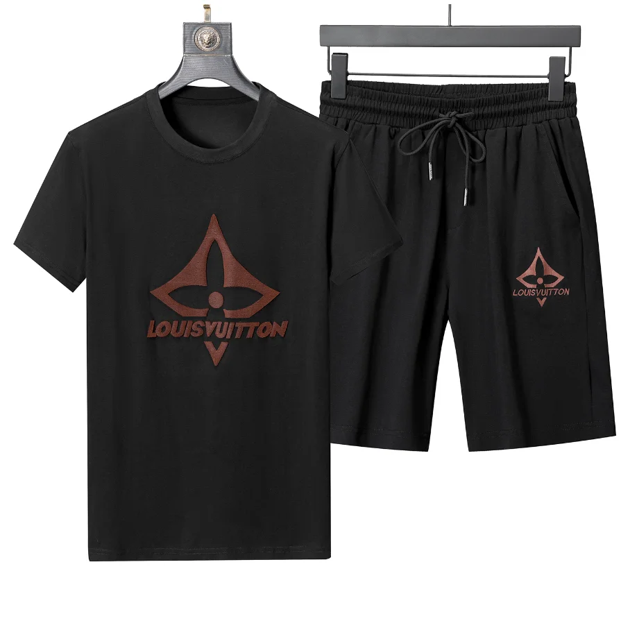 Louis Vuitton Black Logo Embroidery Set