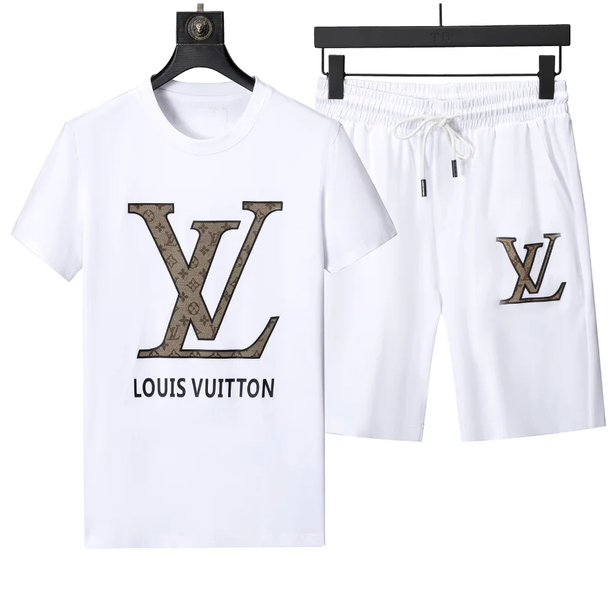 Louis Vuitton Monogram LV T-Shirt & Shorts Set White