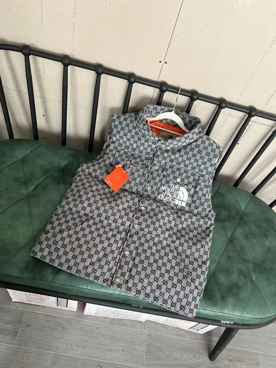 Gucci GG Monogram The North Face Collaboration Vest Grey
