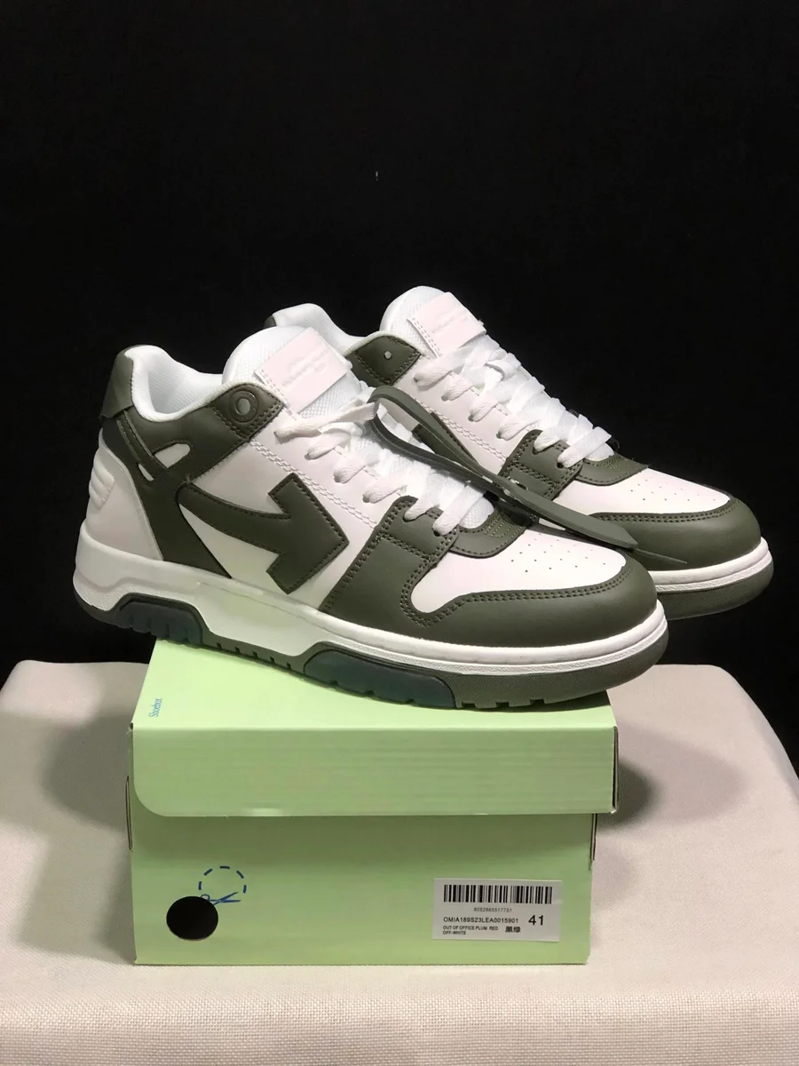 Off-White OW100 Out of Office Plum Red Sneakers