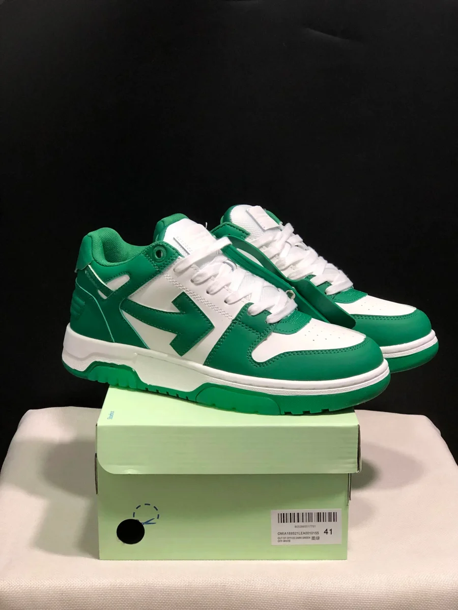 Off-White OW100 Out of Office Dark Green Sneakers