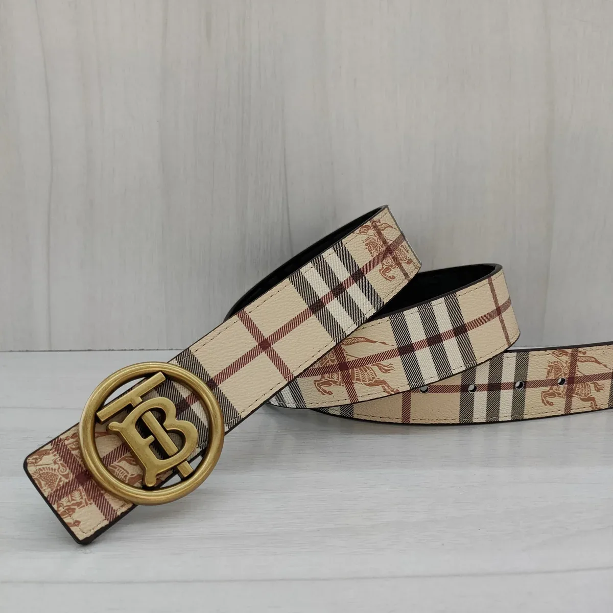 Burberry Bur-02 Checkered Belt