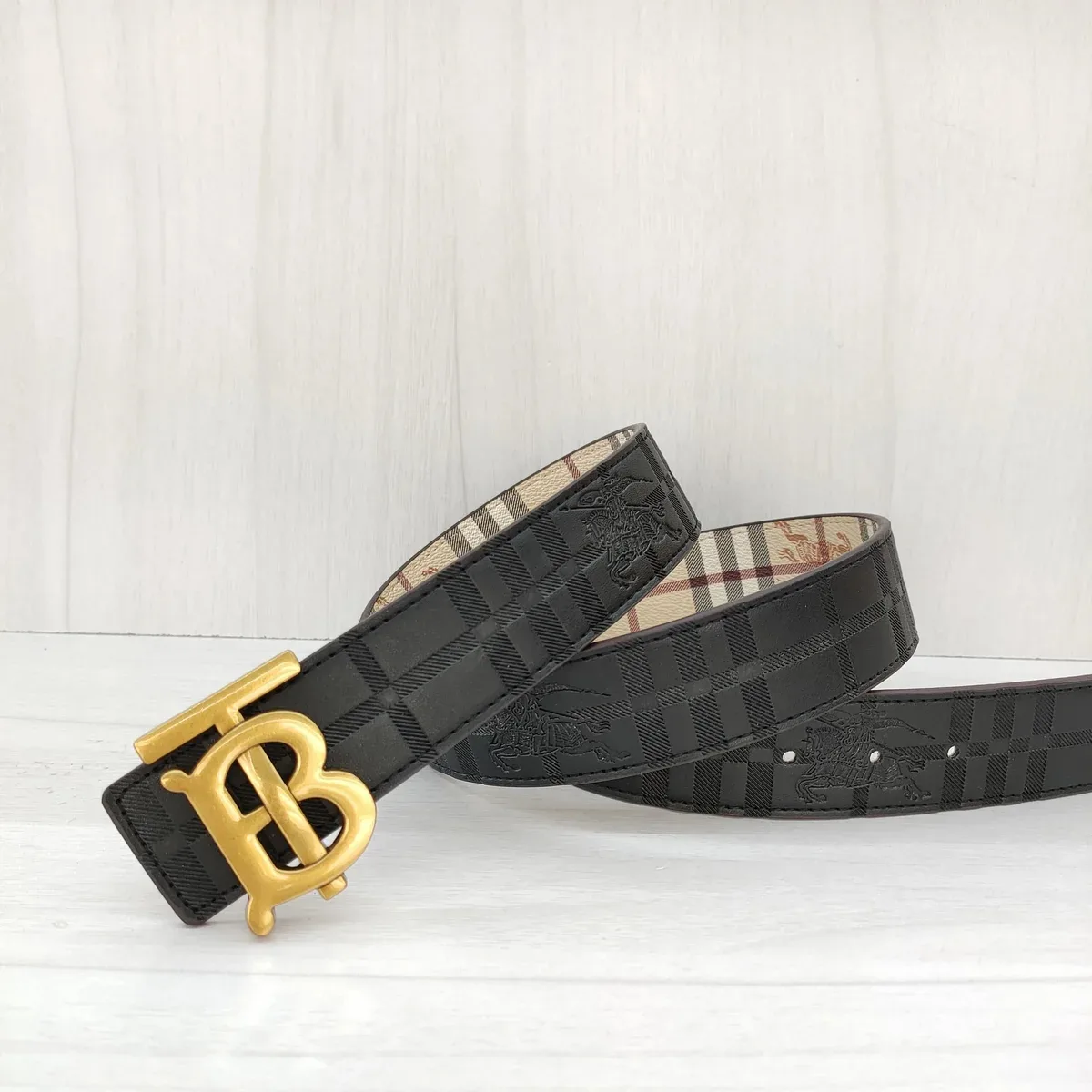 Burberry Bur-02-08 Checkered Belt