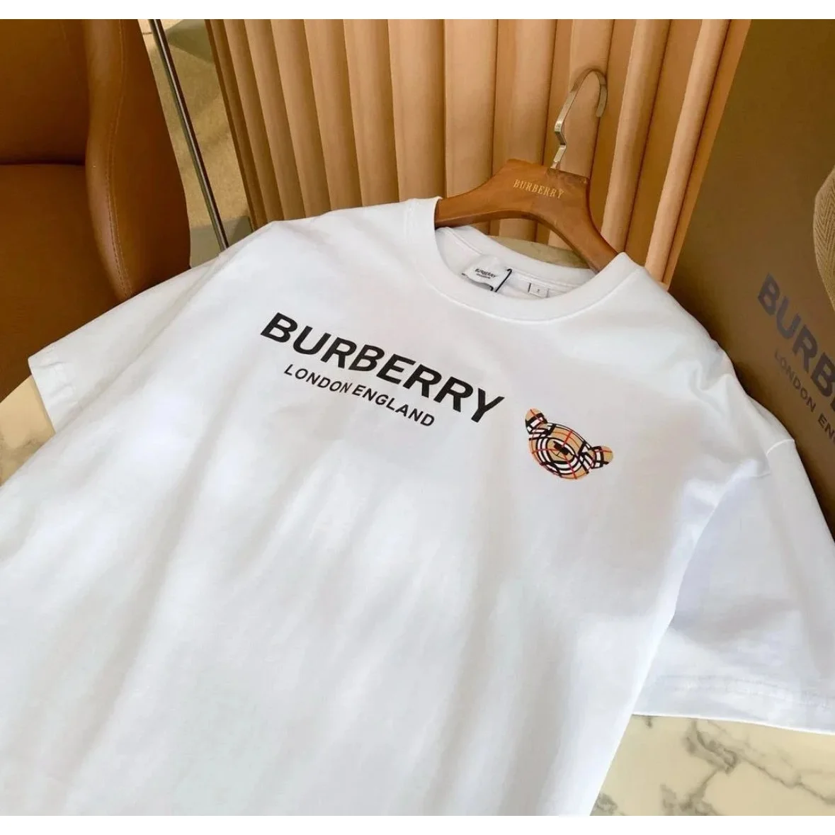 Burberry White Classic Logo T-Shirt
