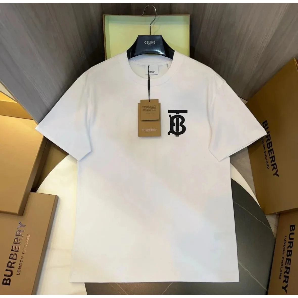 Burberry TB Monogram White T-Shirt