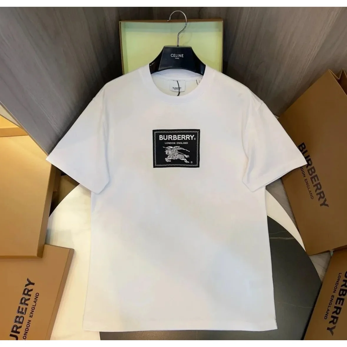 Burberry White Classic Logo T-Shirt