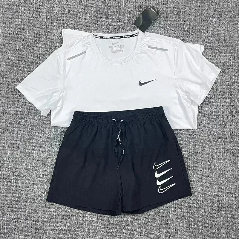 Nike Air White/Black T-Shirt & Shorts Set
