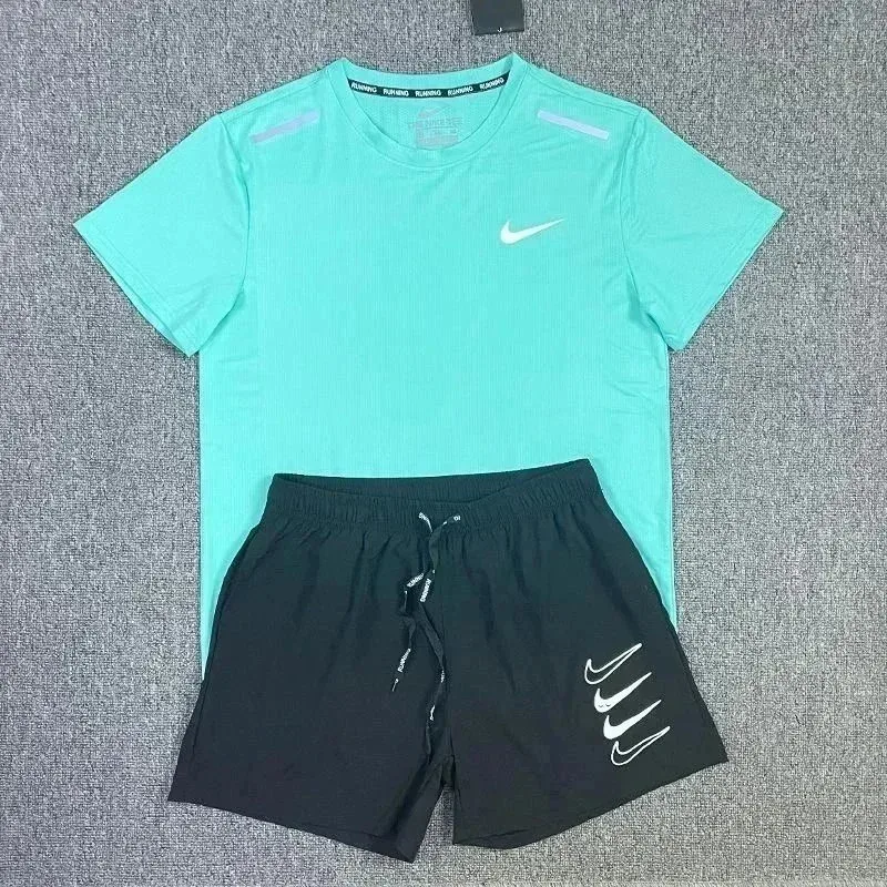 Nike Air Zoom Set Mint Green/Black Shorts & Top