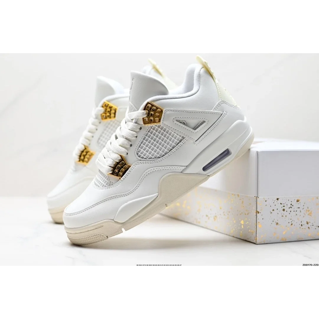 Air Jordan Air Jordan 4 Wings White Gold Sneakers