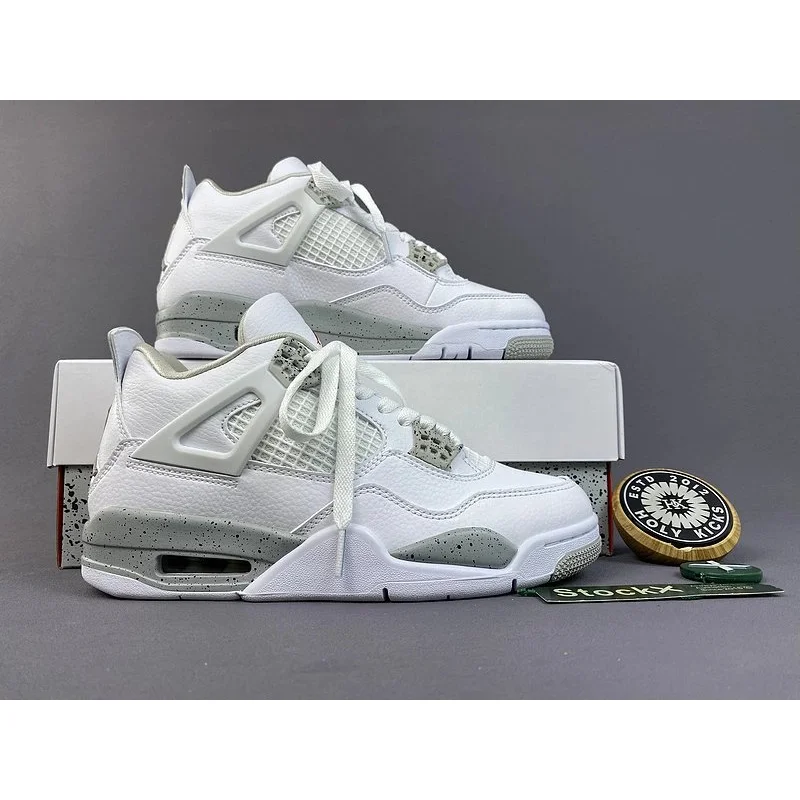 Nike Air Jordan 4 White Cement Sneakers