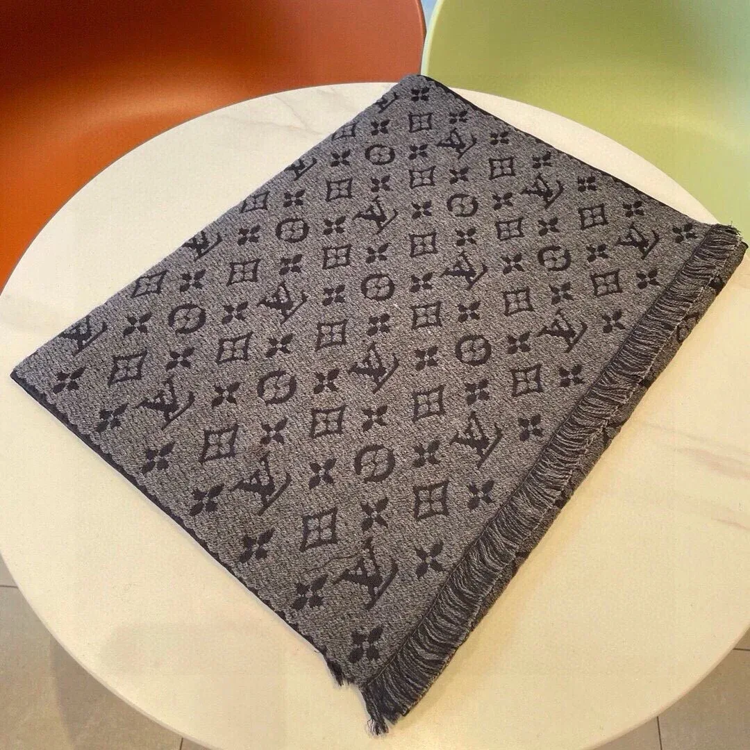 Louis Vuitton Monogram Scarf in Grey