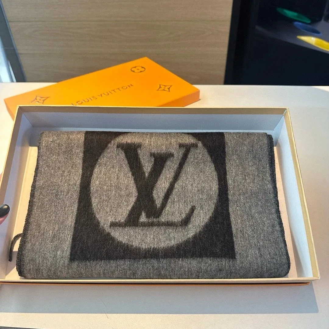 Louis Vuitton Monogram Scarf Grey