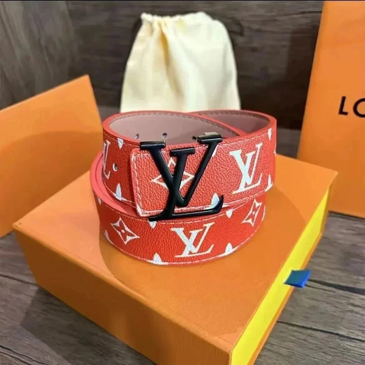 Louis Vuitton Neverfull Monogram Belt Orange