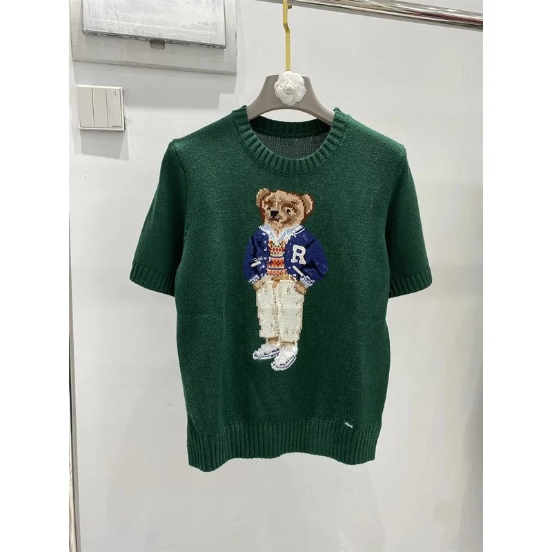 Polo Ralph Lauren Polo Bear Short Sleeve Green Knit Top
