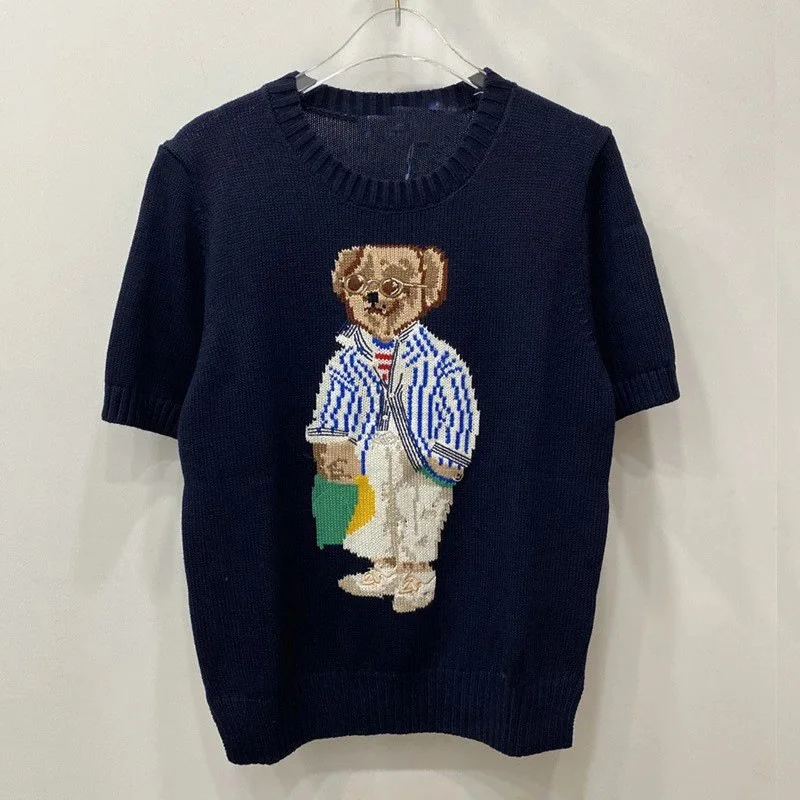 Polo Ralph Lauren Polo Bear Navy Blue Knit T-Shirt