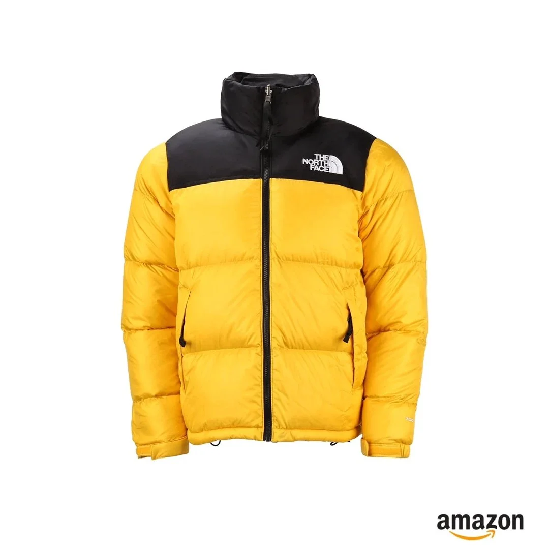 The North Face Nuptse Yellow Black Parka