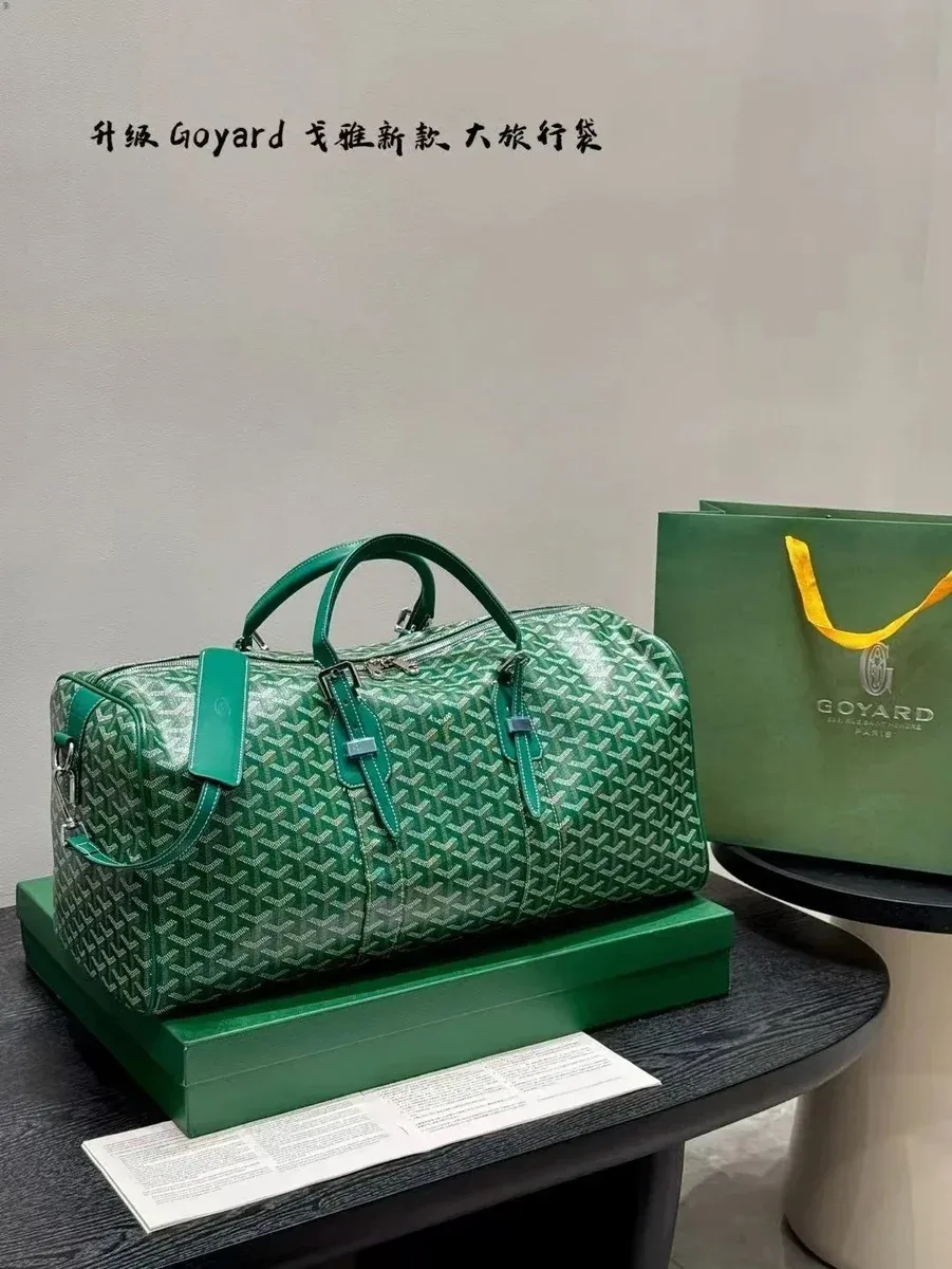 Goyard Green Travel Duffle Bag