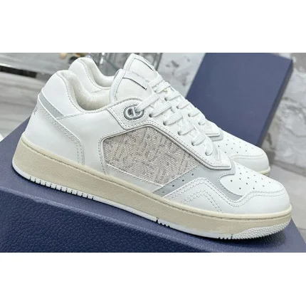 Dior Air Force 1 White Leather Sneakers