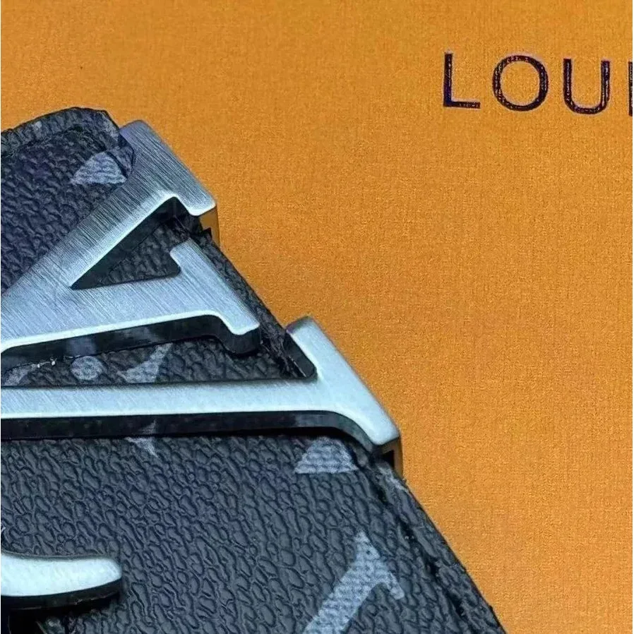 Louis Vuitton Tabi Black Flower Silver Buckle Belt