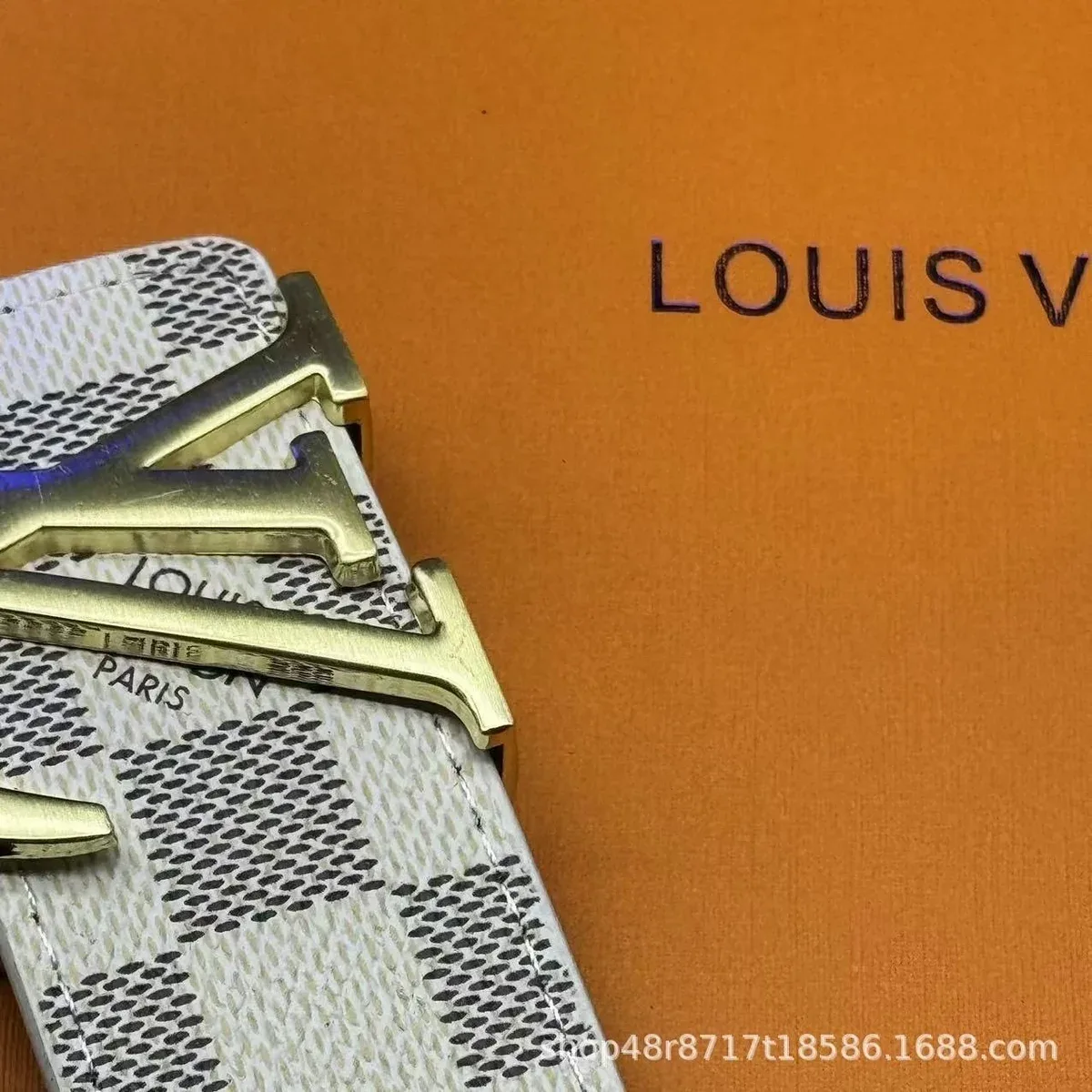 Louis Vuitton Neverfull GM White Gold Buckle Bag