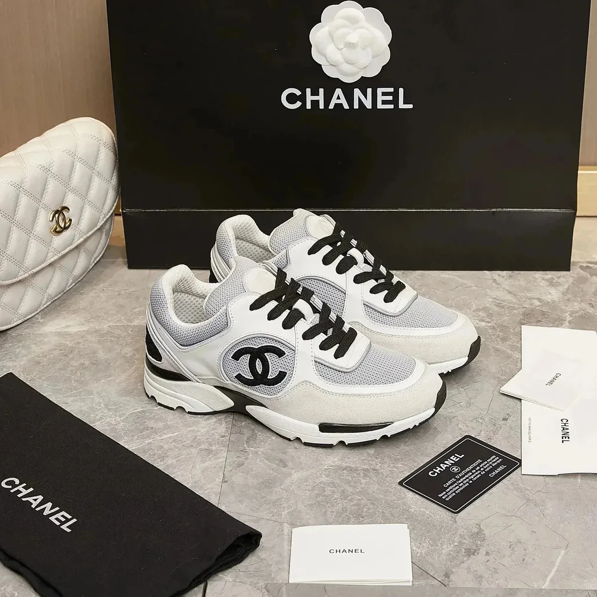 Chanel Runners White/Black Sneakers