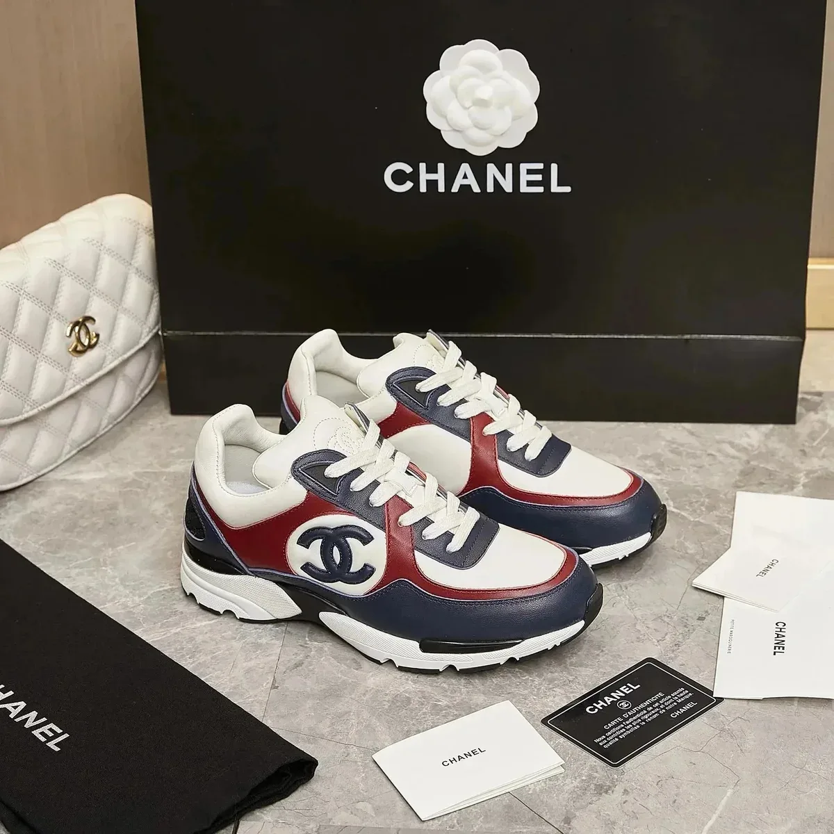 Chanel Runners White/Red/Blue Sneakers