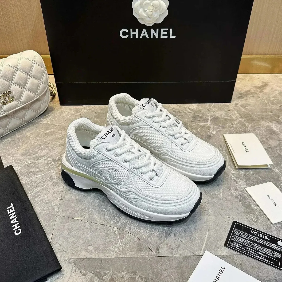 Chanel Runners White Sneakers