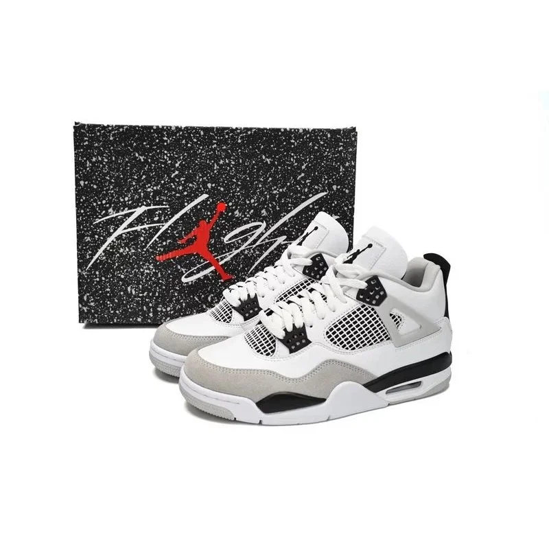 Nike Air Jordan 4 White/Black/Grey Sneakers