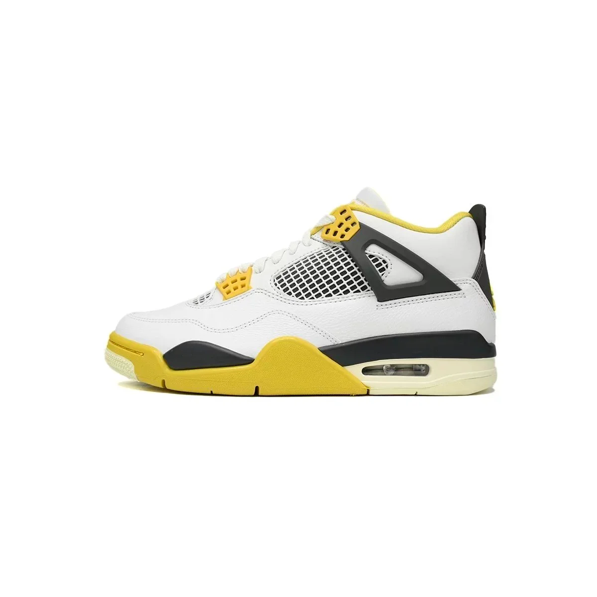 Nike Air Jordan 4 White Yellow Black Sneakers