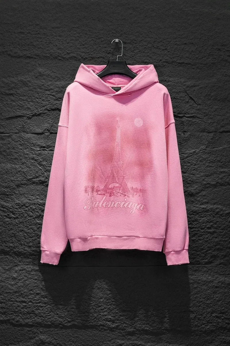 Balenciaga Pink Eiffel Tower Hoodie