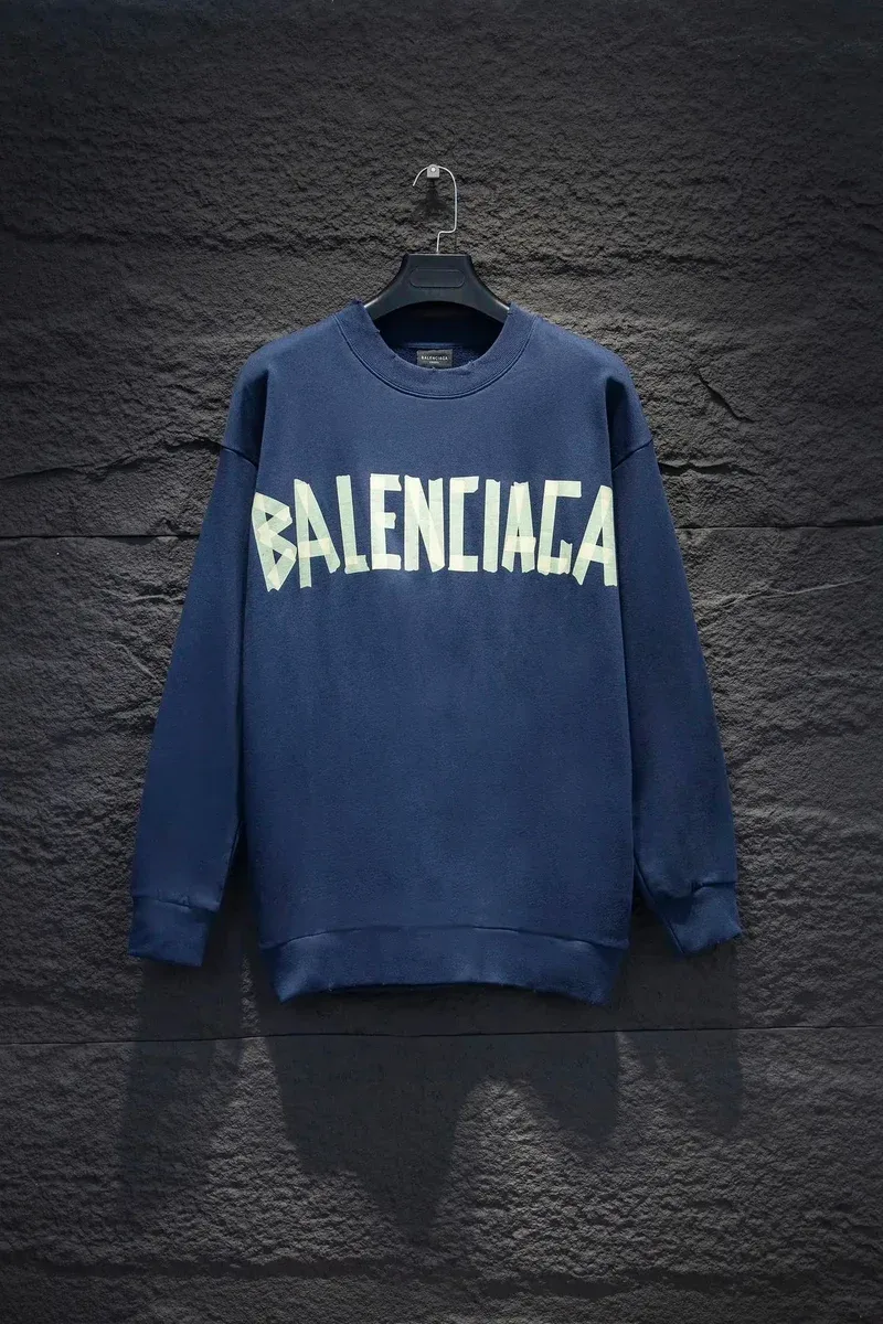 Balenciaga Logo Sweatshirt Navy
