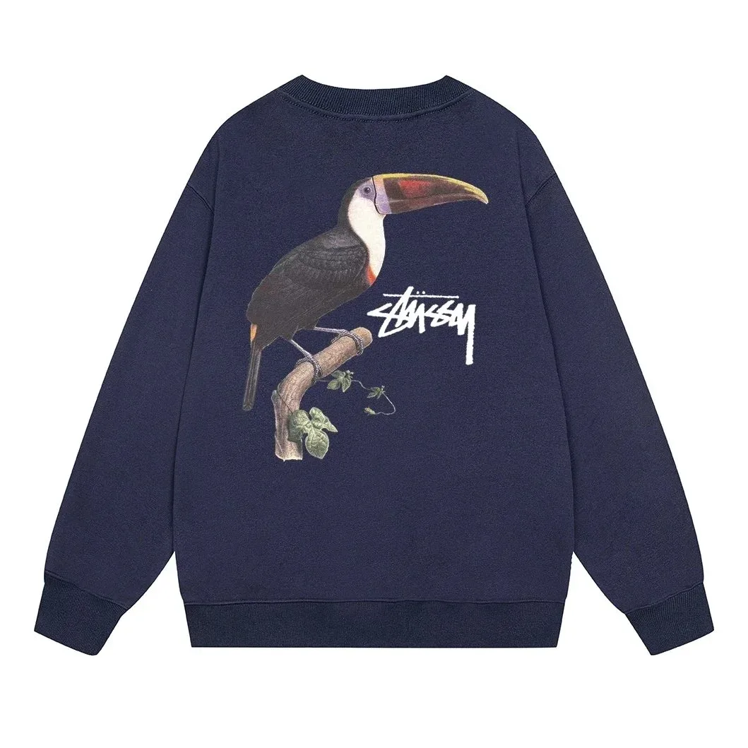 Stussy Stüssy Toucan Print Crewneck Sweatshirt Navy