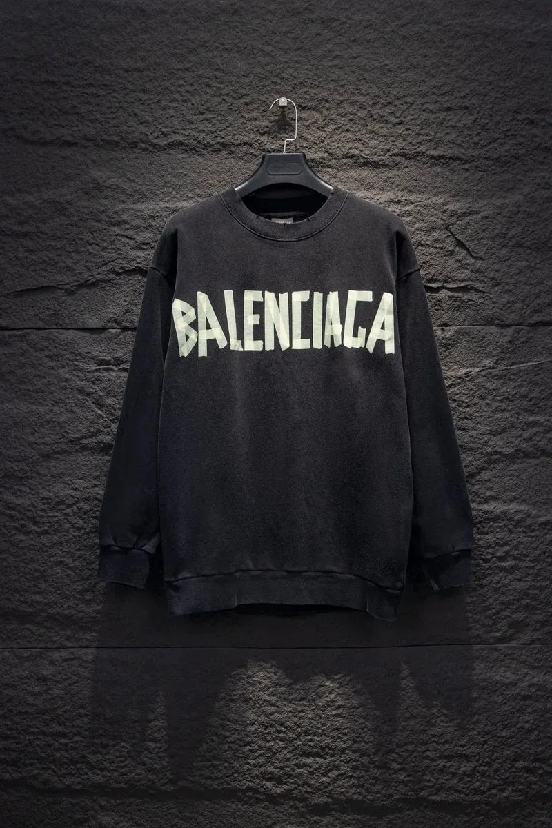 Balenciaga Black Logo Crewneck Sweatshirt