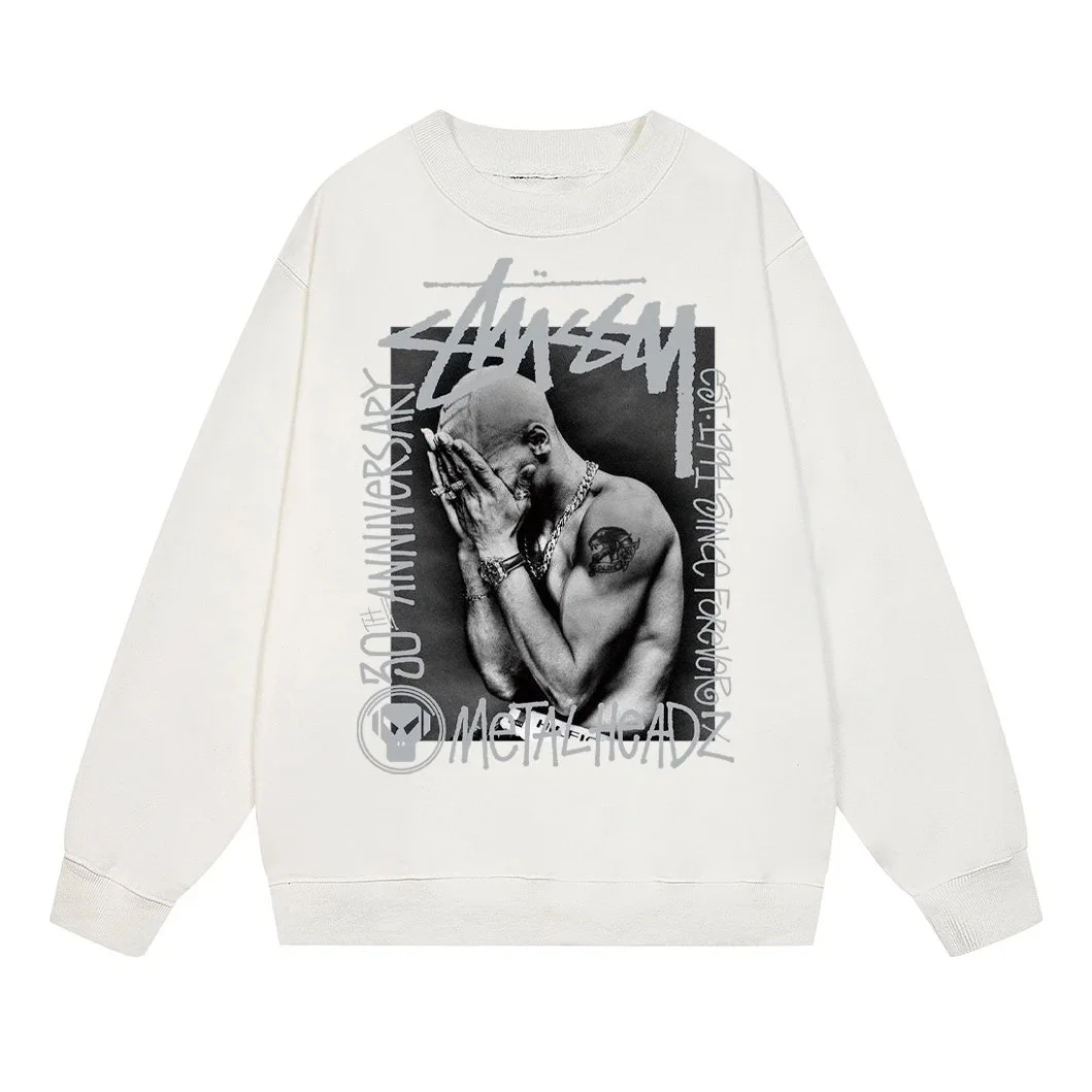 Stussy Stüssy Metalhead 30th Anniversary White Sweatshirt