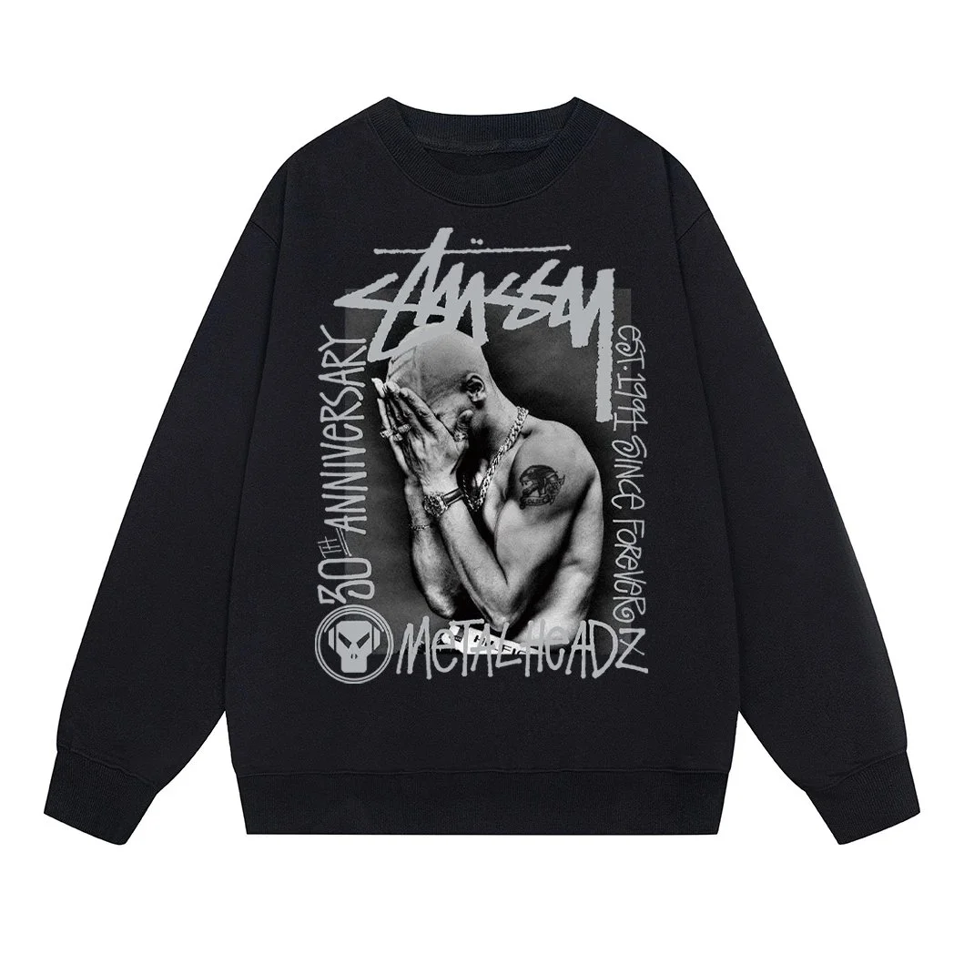 Stussy 30th Anniversary Metal Headz Black Hoodie