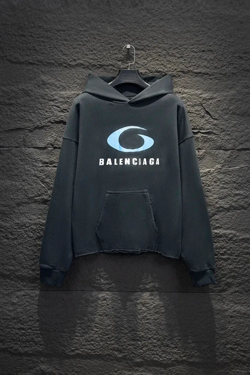 Balenciaga G Logo Oversized Hoodie Black