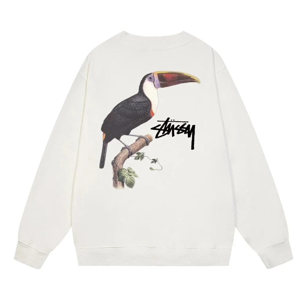 Stussy Toucan Print Crewneck Sweatshirt White